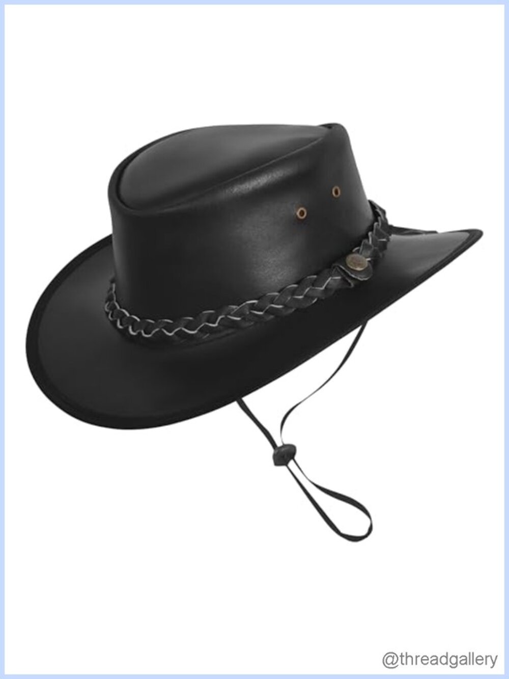 Unisex Leather Cowboy Hat Lightweight Shapeable Wide Brim Western